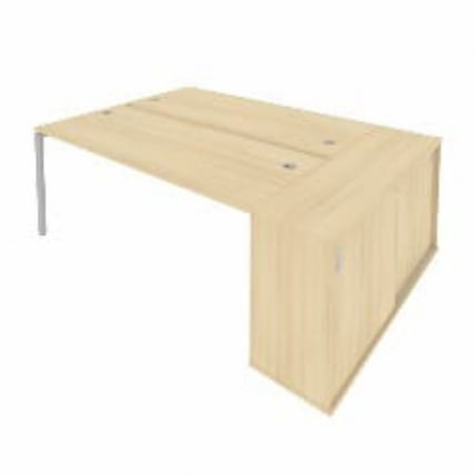 Рабочая станция с опорным шкафом-купе Метал Сйстем Б.РС-СШК-1.5 Акация/Серый / Metal System_0