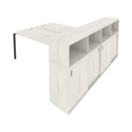 Рабочая станция с опорным шкафом-купе Метал Сйстем Б.РС-СШК-4.5 Наварра/Антрацит / Metal System_0