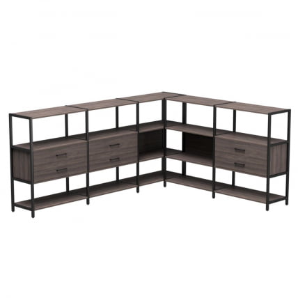 Набор стеллажных систем Еверпроф ЕВО №15 Дуб Пасадена Черный / Everprof EVO_0