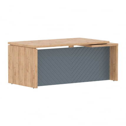 Стол руководителя левый Торр ЛУКС ТЛCТ 189 Л Дуб Бофорд Серо-голубой / Torr LUX TLCT L_0