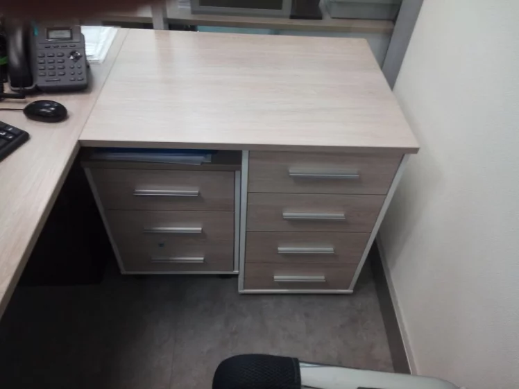 Тумба приставная Дека 9.05.08 Дуб Сантана светлый/Белый / Deka_2