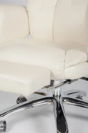 Кресло офисное Парламент Х-2021-70-5 иворй леатхер Слоновая кость / H-2021-70-5 ivory leather_8