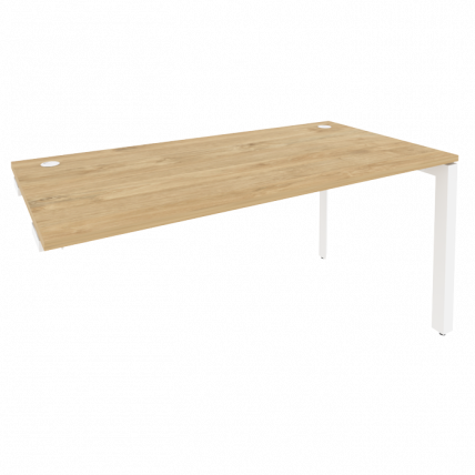 Стол-приставка на П-образном м/к к опорным элементам ОНИКС О.МП-СПР-4.8 Тиквуд Светлый/Белый / ONIX O.MP-SPR-4.8_0