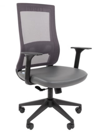 Офисное кресло CХАИРМАН 500 ЛТ (ЛТ) ЭКО Б/П экокожа Серый / CHAIRMAN (LT)_0