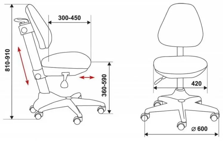 Кресло детское Бюрократ КД-2 ПК/ТВ-13А / KD-2 PK/TW-13A_7