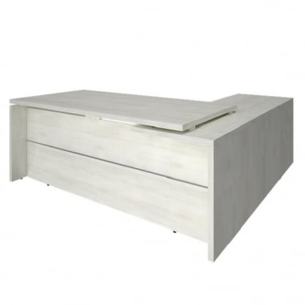 Стол руководителя ЙАЛТА ЛТ-C 20 Л Снежная Платина / YALTA LT-C L_0