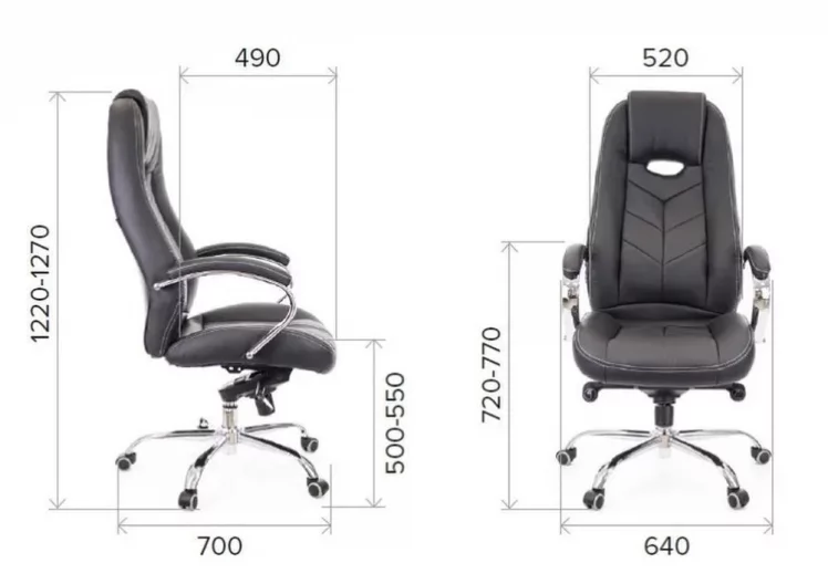 Кресло руководителя Дрифт М экокожа Черный / Drift M_4