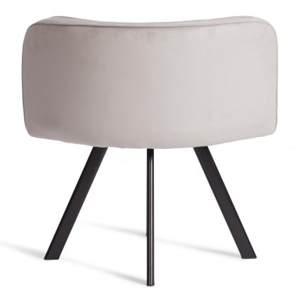 Комплект (стол, 4 стула) КУАДРОН (мод. ПТ14) Стол: МДФ/металл, стул: металл/велюр, 100х100х73 см, 69х56х71 см, Лигхт-грей(св-серый) ХЛР-14/черный / QUADRON (mod. PT14) Light-grey(св-серый) HLR-14/черный_5