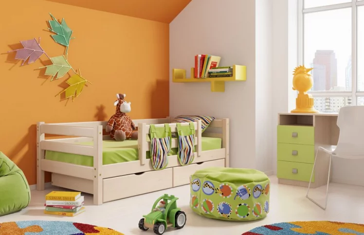 Кровать Соня Вариант 4 с защитой по центру_1