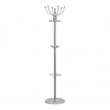 Вешалка Бара (мод. ГХ-8606) металл/хром/мрамор, 37 кс 37 кс 175 см, вхите (белый) / грей (серый) / Bara (mod. GH-8606) x x white grey_0