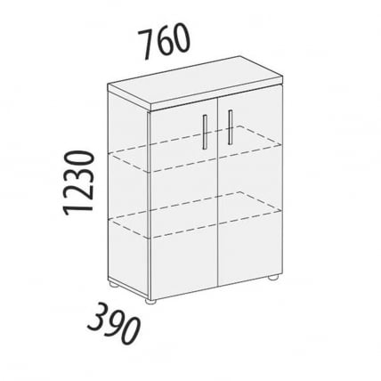 Шкаф с полками Альфа 63.64_1