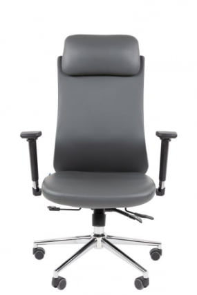 Офисное кресло CХАИРМАН 500 ЛЮКС (ЛУКС) ЭКО экокожа Серый / CHAIRMAN (LUX)_2