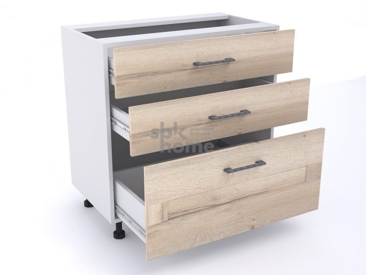 Стол с ящиками СЯ-80, Дублин (800*470*820) Дуб галифакс белый, 21618_1