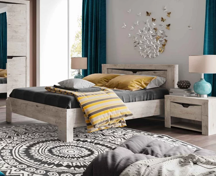 Кровать Соренто 1600 Дуб бонифаций_2