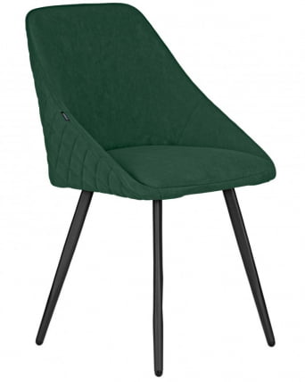 Стул обеденный ДОБРИН СТЕЛЛА (ЭМАЛЬ ЧЕРНЫЙ МУАР велюр Катаниа Изумруд) / DOBRIN STELLA Catania Izumrud)_1