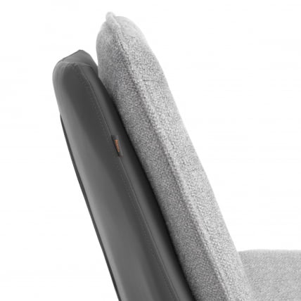 Кресло лаунж Космо велюр/букле (ХЙП)/экокожа, светло-серый/графит / Cosmo (HYP)/экокожа,_9