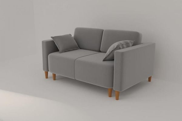 Диван прямой Ультра (Берхоусе) Цвет фасада: Левис 02 велюр; Тип: Прямой; Материал фасада: Металл/Велюр / (Berhouse)_2