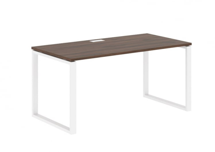 Стол письменный ЕДИС ЕКСТ 1580 Дуб Денвер темный Белый / EDIS EQST_0