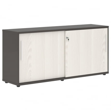 Шкаф с дверьми-купе ЕДИС ЕЛC 1643 Ясень Траун Белый Мокко / EDIS ELC_0