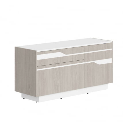 Комод с распашной дверью и 2 ящиками Лине СФ-572103 Дуб серый Белый / Line_0