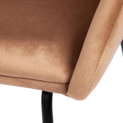 Кресло СТАР (мод. CЙ-1919) вельвет/металл, 68 х 60 х 88 см , коричневый (ХЛР11)/черный / STAR (mod. CY-1919) (HLR11)/черный_7