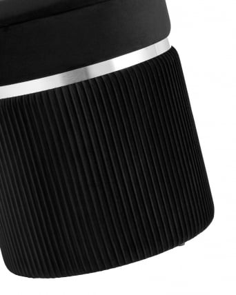 Пуф Миранда с ящиком серебро велюр Черный_4