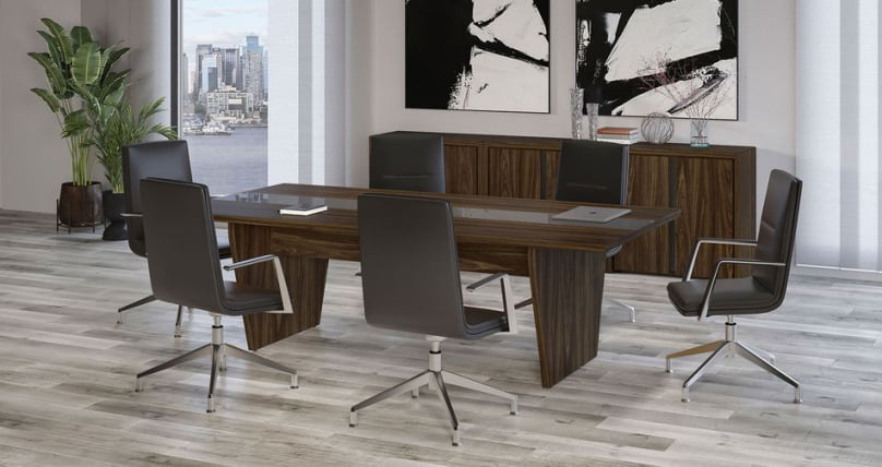 Шкаф средний широкий (2 средних фасада стекло сатин в раме) Корнер CОР.СТ-2.4Р Орех Лоренцо / Corner COR.ST-2.4R_1