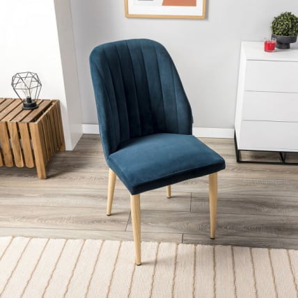 Стул Ален Диаг блуе/нат.дуб / Alen Diag blue/нат.дуб_6