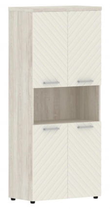 Шкаф с 2-мя комплектами глухих малых дверей и топом Торр ЛУКС ТЛХC 85.4 Сосна Эдмонд Латте / Torr LUX TLHC_0