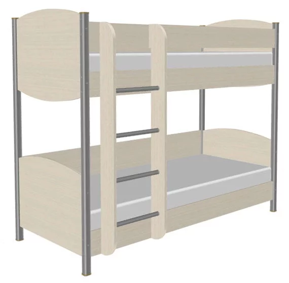 Кровать двухъярусная КР-123 БД Дуб беленый_0