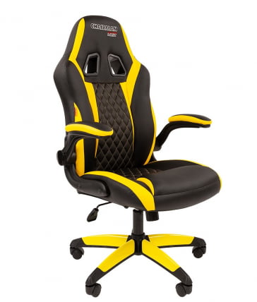 Кресло геймерское CХАИРМАН ДРАЙВ (ГАМЕ) 15 Черный Желтый / CHAIRMAN (GAME)_0