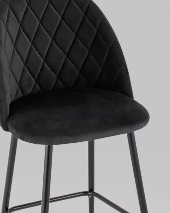 Стул барный Марсель Б велюр Черный_7