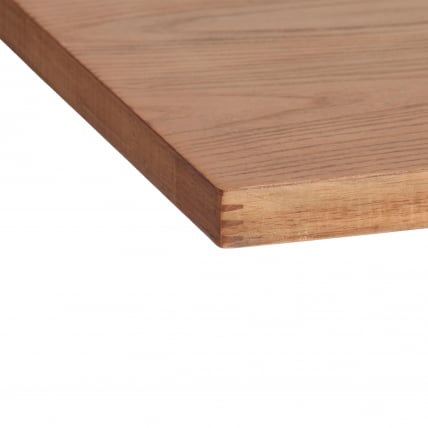 Стол ВАЛХАЛЛА дерево вяз/железная опора, 80х65х76 см, груша №3/черная опора / VALHALLA_4