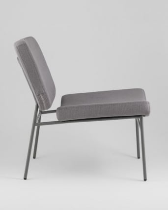 Кресло Эбигейл велюр серый, каркас серый_3