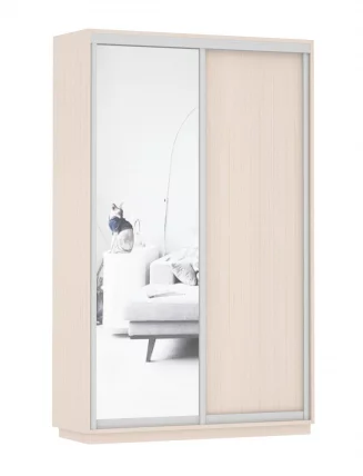 Шкаф-купе двухдверный Экспресс Дуо Медиум 1400х2200х Дуб молочный / 1400х2200h_0