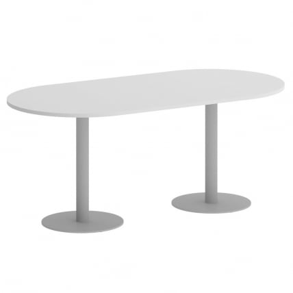 Стол овальный ХОМЕ ОФФИCЕ ВР.СП-5-180.1 Белый/Серый металл / HOME OFFICE VR.SP-5-180.1_0