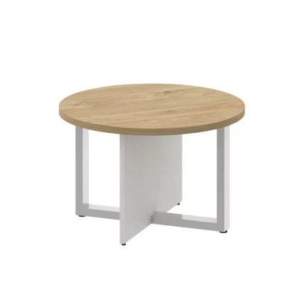 Стол журнальный, круглый СХИФТ СК.СГ-КР-70 Тиквуд Светлый/Белый Бриллиант / SHIFT SK.SG-KR-70_0