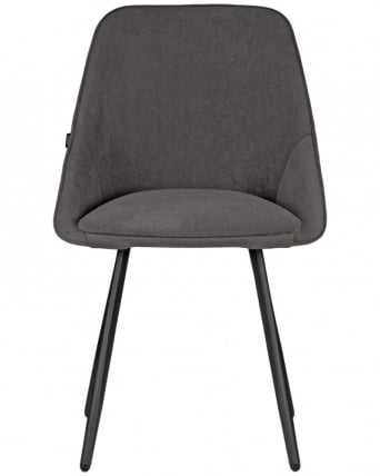 Стул обеденный ДОБРИН СТЕЛЛА (ЭМАЛЬ ЧЕРНЫЙ МУАР велюр Катаниа Чоколате) / DOBRIN STELLA Catania Chocolate)_5