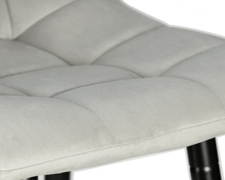 Стул барный ДОБРИН НИCОЛЕ (черные матовые ножки, светло-серый велюр (108-52)) / DOBRIN NICOLE_6