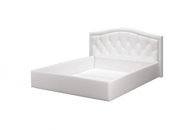 Кровать Стелла, 1400*2000 мм, искуственная кожа Вега вхите, белый / Vega white,_1