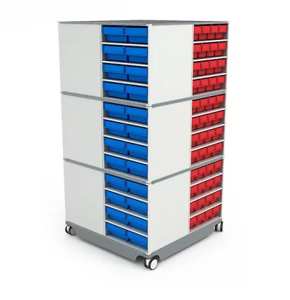 Поворотная кассетница КП-03 синий + красный_0