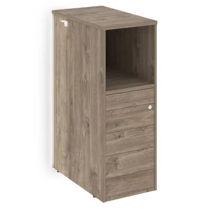 Тумба с подсветкой 5 ящиков ТИП-ОН завершающая, правая ОНИКС О.Р-ТВ-5ТИП.С(Р) Тиквуд Темный / TIP-ON ONIX O.R-TV-5TIP.S(R)_0