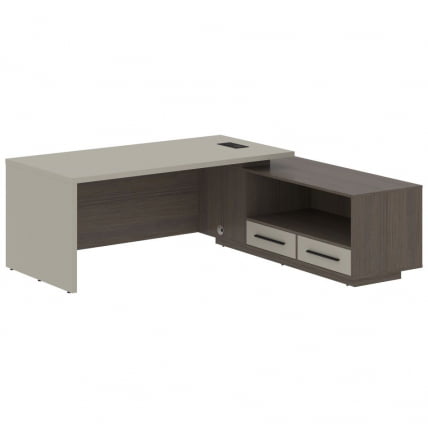 Стол руководителя правый ВЕЛИОН ВCТ 2119 Р Аметист Дуб Сильвер / VELION VCT R_0