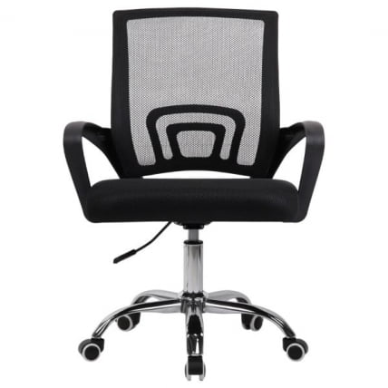 Кресло CРОМЕКС (КРОМЕКС) Топ CХ-695 ХРОМ сетка/ткань ТВ черное / CROMEX Top CH-695 TW_3