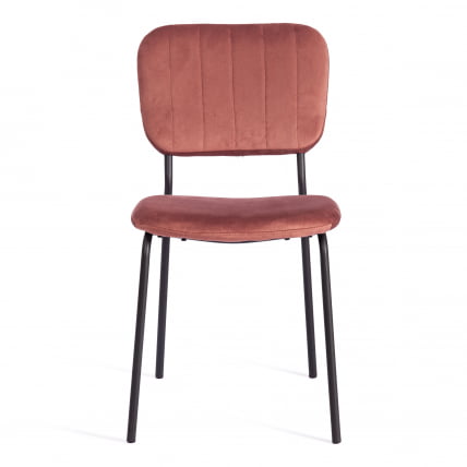 Стул CАРОЛ (мод. УC06) металл, вельвет, 45 х 56 х 82 см, Корал (коралловый) ХЛР44 / черный / CAROL (mod. UC06) Coral HLR44_4