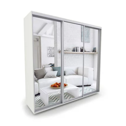 Шкаф-купе 3-х дверный Акцент-Сим З 2100х600 Выбеленное дерево_0