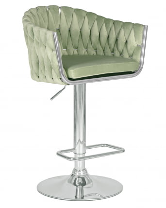 Стул барный ДОБРИН МАРCЕЛ Пудрово-мятный велюр МДЖ9-87 / DOBRIN MARCEL MJ9-87_0