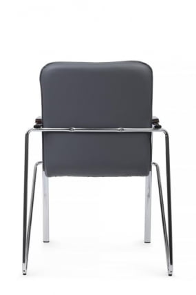 Стул Самба с деревянными подлокотниками СМБ-02Х Хром гальв. Серый / SMB-02H_3