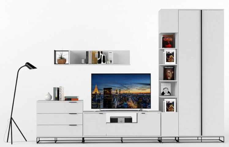 Полка навесная Ситй большая белый / City_7