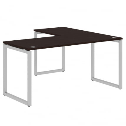 Стол угловой левый КСТЕН-К КСКCТ 1615 Л Легно темный Алюминий / XTEN-Q XQCT L_0